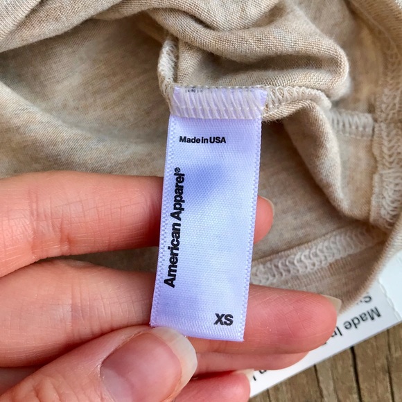 American Apparel Cotton Spandex Jersey Crop Top - Picture 6 of 8